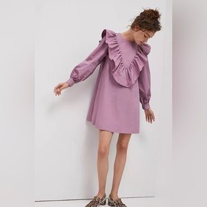 Anthropologie Porridge Calla Ruffled Tunic Dress